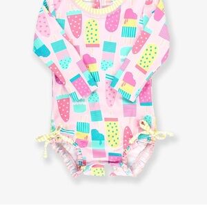 Ruffle butts - Colorful Ice Pop Print Bathing suit